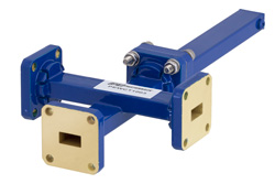 WR-34 Waveguide 50 dB Crossguide Coupler, 3 Port UG-1530/U Square Cover Flange, 22 GHz to 33 GHz, Bronze - Cost-Effective Alternative