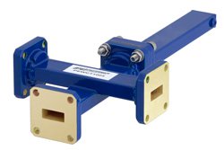 WR-42 Waveguide 30 dB Crossguide Coupler, 3 Port UG-595/U Square Cover Flange, 18 GHz to 26.5 GHz, Bronze - Cost-Effective Alternative