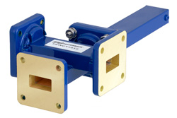 WR-62 Waveguide 20 dB Crossguide Coupler, 3 Port UG-419/U Square Cover Flange, 12.4 GHz to 18 GHz, Bronze - Cost-Effective Alternative