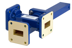 WR-75 Waveguide 20 dB Crossguide Coupler, 3 Port Square Cover Flange, 10 GHz to 15 GHz, Bronze - Cost-Effective Alternative