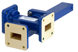 WR-75 Waveguide 40 dB Crossguide Coupler, 3 Port Square Cover Flange, 10 GHz to 15 GHz, Bronze - Cost-Effective Alternative