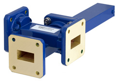 WR-75 Waveguide 50 dB Crossguide Coupler, 3 Port Square Cover Flange, 10 GHz to 15 GHz, Bronze - Cost-Effective Alternative
