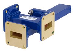 WR-90 Waveguide 30 dB Crossguide Coupler, 3 Port UG-39/U Square Cover Flange, 8.2 GHz to 12.4 GHz, Bronze - Cost-Effective Alternative