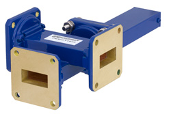 WR-90 Waveguide 40 dB Crossguide Coupler, 3 Port UG-39/U Square Cover Flange, 8.2 GHz to 12.4 GHz, Bronze - Cost-Effective Alternative