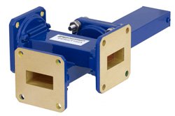 WR-90 Waveguide 50 dB Crossguide Coupler, 3 Port UG-39/U Square Cover Flange, 8.2 GHz to 12.4 GHz, Bronze - Cost-Effective Alternative