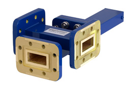 WR-90 Waveguide 20 dB Crossguide Coupler, 3 Port CPR-90G Flange, 8.2 GHz to 12.4 GHz, Bronze - Cost-Effective Alternative