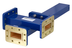 WR-137 Waveguide 50 dB Crossguide Coupler, 3 Port CPR-137G Flange, 5.85 GHz to 8.2 GHz, Bronze - Cost-Effective Alternative