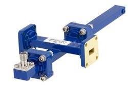 WR-34 Waveguide 20 dB Crossguide Coupler, UG-1530/U Square Cover Flange, 2.92mm Female Coupled Port, 22 GHz to 33 GHz, Bronze - Cost-Effective Alternative