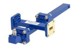 WR-42 Waveguide 20 dB Crossguide Coupler, UG-595/U Square Cover Flange, SMA Female Coupled Port, 18 GHz to 26.5 GHz, Bronze - Cost-Effective Alternative