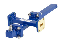 WR-42 Waveguide 40 dB Crossguide Coupler, UG-595/U Square Cover Flange, SMA Female Coupled Port, 18 GHz to 26.5 GHz, Bronze - Cost-Effective Alternative