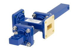 WR-62 Waveguide 30 dB Crossguide Coupler, UG-419/U Square Cover Flange, SMA Female Coupled Port, 12.4 GHz to 18 GHz, Bronze - Cost-Effective Alternative