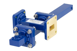 WR-62 Waveguide 40 dB Crossguide Coupler, UG-419/U Square Cover Flange, SMA Female Coupled Port, 12.4 GHz to 18 GHz, Bronze - Cost-Effective Alternative