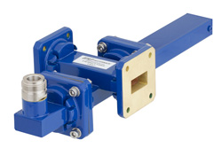 WR-75 Waveguide 30 dB Crossguide Coupler, Square Cover Flange, N Female Coupled Port, 10 GHz to 15 GHz, Bronze - Cost-Effective Alternative