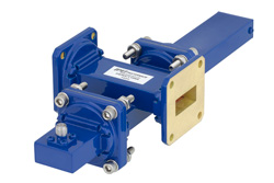 WR-90 Waveguide 20 dB Crossguide Coupler, UG-39/U Square Cover Flange, SMA Female Coupled Port, 8.2 GHz to 12.4 GHz, Bronze - Cost-Effective Alternative