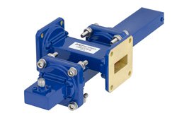 WR-90 Waveguide 40 dB Crossguide Coupler, UG-39/U Square Cover Flange, SMA Female Coupled Port, 8.2 GHz to 12.4 GHz, Bronze - Cost-Effective Alternative