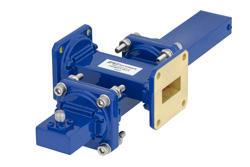 WR-90 Waveguide 50 dB Crossguide Coupler, UG-39/U Square Cover Flange, SMA Female Coupled Port, 8.2 GHz to 12.4 GHz, Bronze - Cost-Effective Alternative