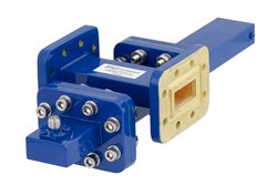 WR-90 Waveguide 20 dB Crossguide Coupler, CPR-90G Flange, SMA Female Coupled Port, 8.2 GHz to 12.4 GHz, Bronze - Cost-Effective Alternative