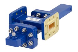 WR-90 Waveguide 40 dB Crossguide Coupler, CPR-90G Flange, SMA Female Coupled Port, 8.2 GHz to 12.4 GHz, Bronze - Cost-Effective Alternative
