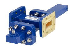 WR-90 Waveguide 50 dB Crossguide Coupler, CPR-90G Flange, SMA Female Coupled Port, 8.2 GHz to 12.4 GHz, Bronze - Cost-Effective Alternative