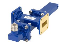 WR-90 Waveguide 20 dB Crossguide Coupler, UG-39/U Square Cover Flange, N Female Coupled Port, 8.2 GHz to 12.4 GHz, Bronze - Cost-Effective Alternative