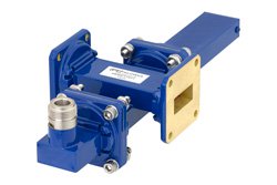 WR-90 Waveguide 30 dB Crossguide Coupler, UG-39/U Square Cover Flange, N Female Coupled Port, 8.2 GHz to 12.4 GHz, Bronze - Cost-Effective Alternative