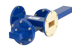 WR-137 Waveguide 40 dB Crossguide Coupler, UG-344/U Round Cover Flange, SMA Female Coupled Port, 5.85 GHz to 8.2 GHz, Bronze - Cost-Effective Alternative