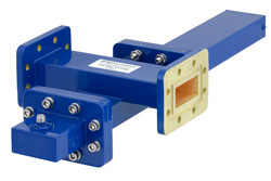 WR-137 Waveguide 40 dB Crossguide Coupler, CPR-137G Flange, SMA Female Coupled Port, 5.85 GHz to 8.2 GHz, Bronze - Cost-Effective Alternative