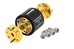 WR-15 Waveguide Isolator from 50 GHz to 75 GHz, 25 dB min Isolation, UG-385/U Round Cover Flange - Cost-Effective Alternative