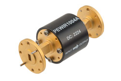 WR-22 Waveguide Isolator from 33 GHz to 50 GHz, 25 dB Isolation, UG-383/U Round Cover Flange - Cost-Effective Alternative