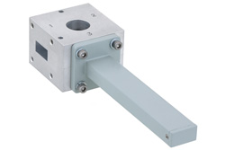 WR-62 Waveguide Isolator from 12.4 GHz to 18 GHz, 18 dB Typical Isolation, UG-1665/U Cover Flange - Cost-Effective Alternative