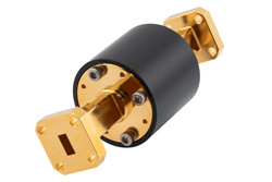 WR-28 Waveguide Isolator from 26.5 GHz to 40 GHz, 25 dB Typical Isolation, UG-599/U Square Cover Flange - Cost-Effective Alternative