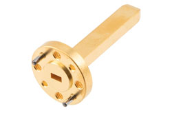 WR-15 Waveguide Probe Antenna Operating from 50 GHz to 75 GHz, 6.5 dBi Nominal Gain, UG-385/U Flange - Cost-Effective Alternative