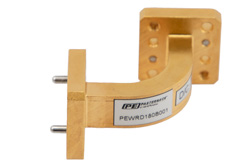 WRD-180 Waveguide E-Bend with UG Square Cover Flange Operating from 18 GHz to 40 GHz - Cost-Effective Alternative