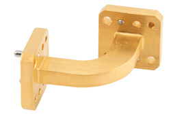 WRD-180 Waveguide H-Bend with UG Square Cover Flange Operating from 18 GHz to 40 GHz - Cost-Effective Alternative
