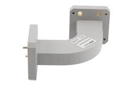 WRD-650 Waveguide H-Bend with UG Square Cover Flange Operating from 6.5 GHz to 18 GHz - Cost-Effective Alternative