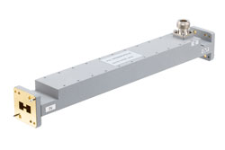 WRD-650 Double Ridge Waveguide 30 dB Broadwall Coupler, N Female Coupled Port, 6.5 GHz to 18 GHz, Brass - Cost-Effective Alternative