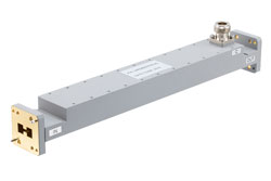 WRD-650 Double Ridge Waveguide 40 dB Broadwall Coupler, N Female Coupled Port, 6.5 GHz to 18 GHz, Brass - Cost-Effective Alternative