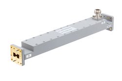 WRD-750 Double Ridge Waveguide 30 dB Broadwall Coupler, N Female Coupled Port, 7.5 GHz to 18 GHz, Brass - Cost-Effective Alternative