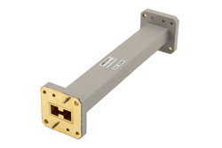WRD-750 Straight Waveguide Section 6 Inch Length, UG Square Cover Flange from 7.5 GHz to 18 GHz in Brass - Cost-Effective Alternative