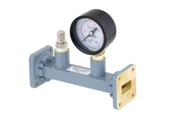 WR-75 Waveguide Pressurizing Section 4.25 Inch Length, Square Cover Flange from 10 GHz to 15 GHz - Cost-Effective Alternative