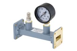 WR-90 Waveguide Pressurizing Section 4.25 Inch Length, UG-39/U Square Cover Flange from 8.2 GHz to 12.4 GHz - Cost-Effective Alternative