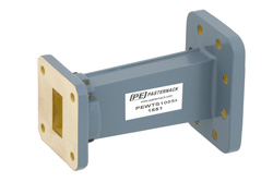 WR-90 to WR-75 Waveguide Transition 3 Inch Length, CPR-90G Grooved Flange to Square Cover Flange - Cost-Effective Alternative